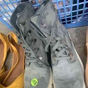 Kendall + Kylie camouflage booties